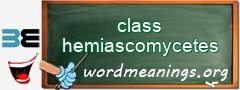 WordMeaning blackboard for class hemiascomycetes